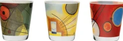 3 Glas-Windlichter mit Künstlermotiven im Set nach Kandinsky