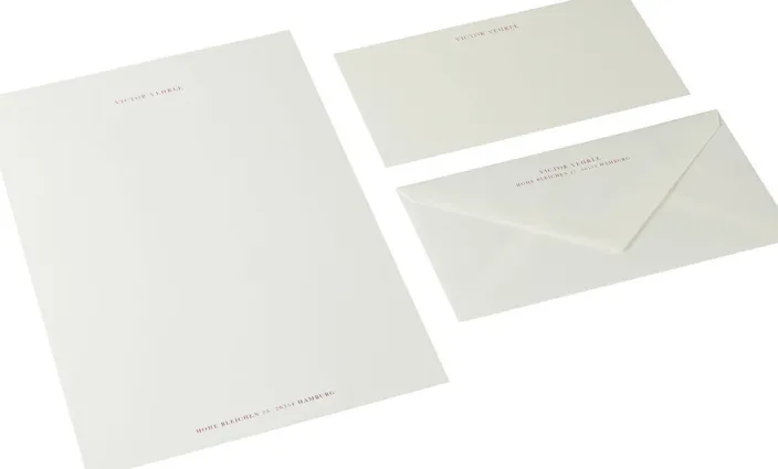 A4-Briefpapier, Kirschrot