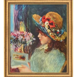 Auguste Renoir: Bild »Lesendes Mädchen« (1886), gerahmt