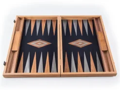 Backgammon, Schwarzeiche mit Walnussintarsien
