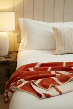 Baumwolldecke »Twig«, Zimtrot