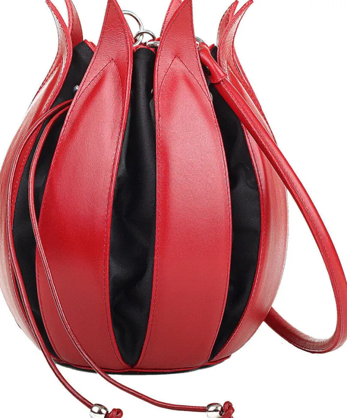 Beuteltasche »Tulipano rot« von Linde Van der Poel: