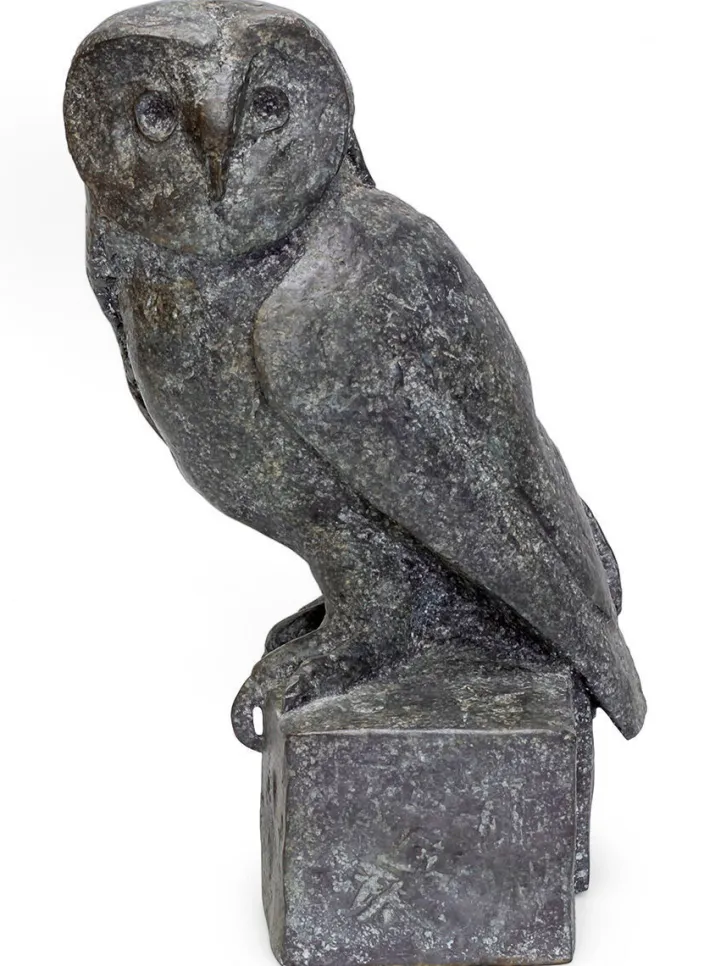 Christoph Fischer: »Schleiereule«, 2022 Bronze