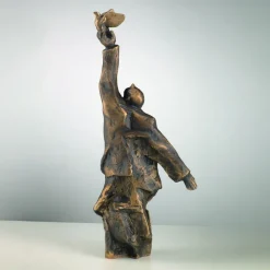 Christoph Fischer: Skulptur »Der Gedanke« (2023) Version Bronze braun