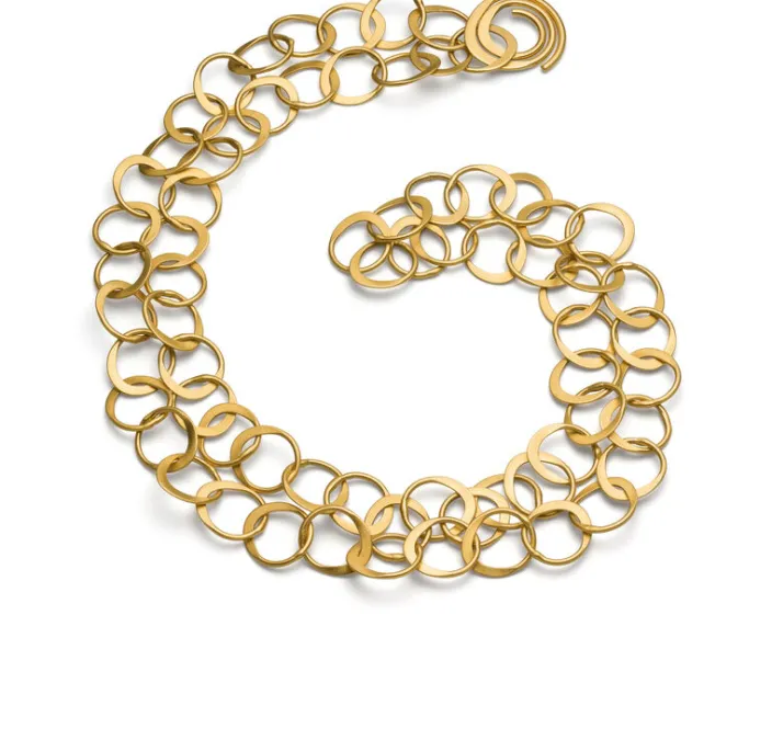 Collier »Double«, Silber vergoldet