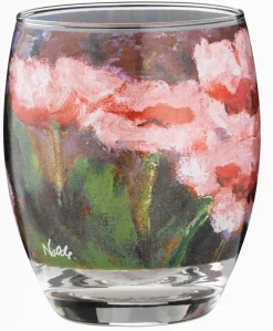 Drei Teelichtgläser »Blumen«, nach Emil Nolde