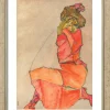 Egon Schiele: Bild »Kniende in orange-rotem Kleid«, 1910