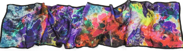 Ernst Fuchs: Seidenschal »Paradiesstrauß«