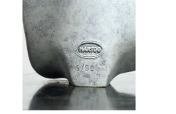 Evert den Hartog: ​ Skulptur »Sneeuwuil - Schneeeule«, Bronze grau