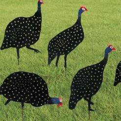 Gartenstecker / Silhouetten »Perlhühner«, 5er-Set