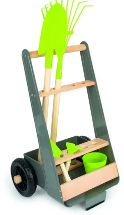 Gartentrolley mit Werkzeug-Set für Kinder