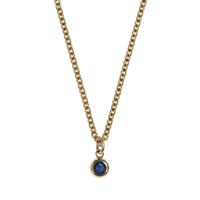 Goldanhänger mit Saphir (Blau)