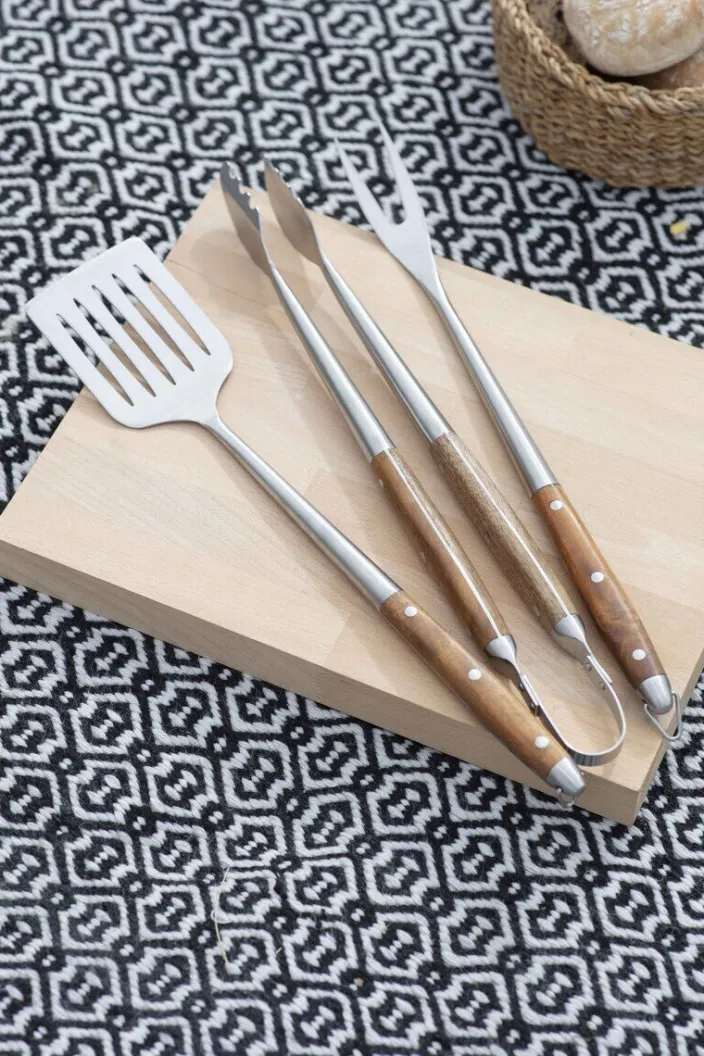 Grillbesteck (3er Set) aus Akazienholz