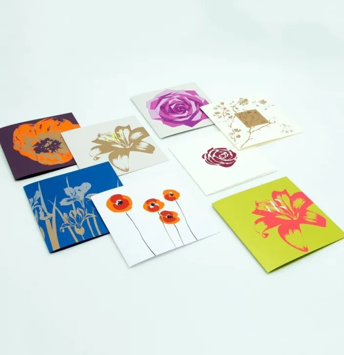 Grußkarten-Set »Blumige Grüße«, 8-teilig