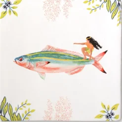 Keramikfliese »Auf den Wellen reiten«