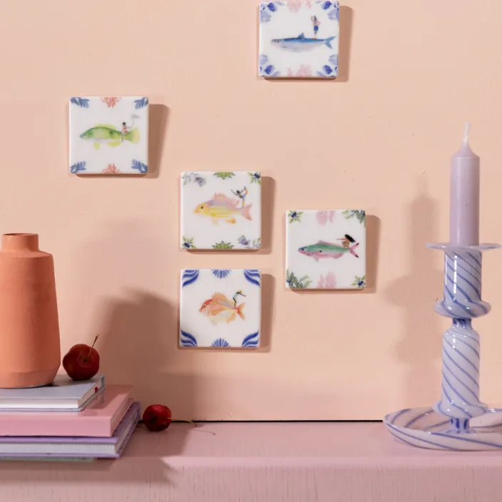 Keramikfliese »Auf den Wellen reiten«