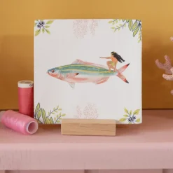 Keramikfliese »Auf den Wellen reiten«