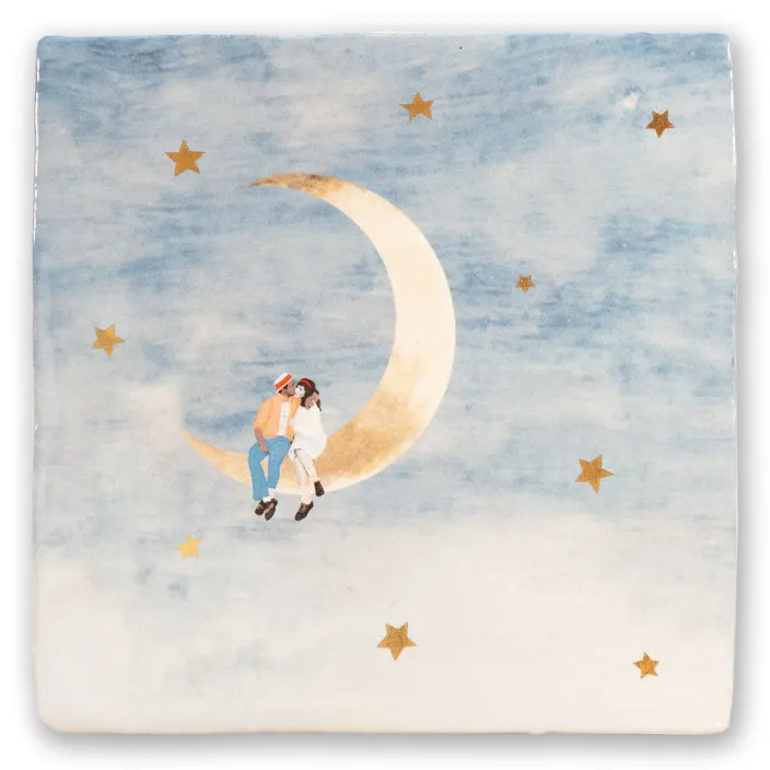 Keramikfliese »Bis zum Mond und zurück«