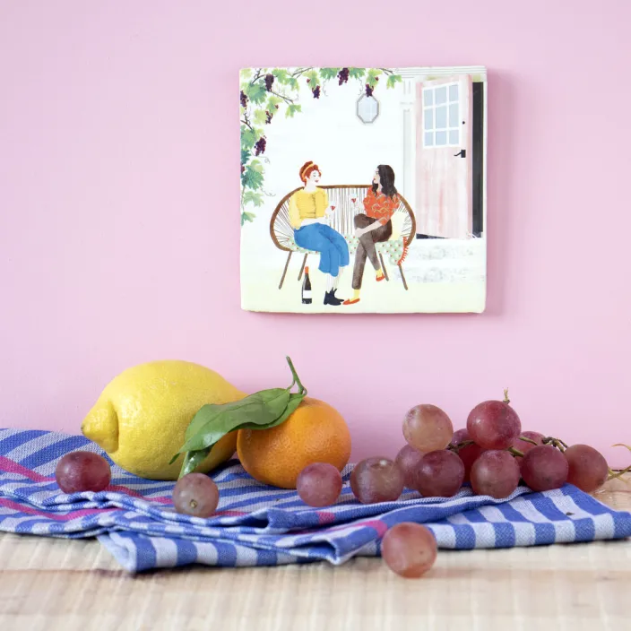 Keramikfliese »Zeit für Wein«