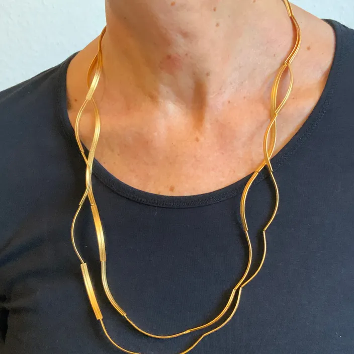 Kette »Bogen«, goldplattiert