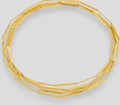 Kette »Streifen«, goldplattiert