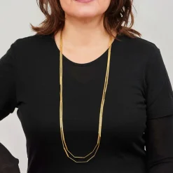 Kette »Streifen«, goldplattiert