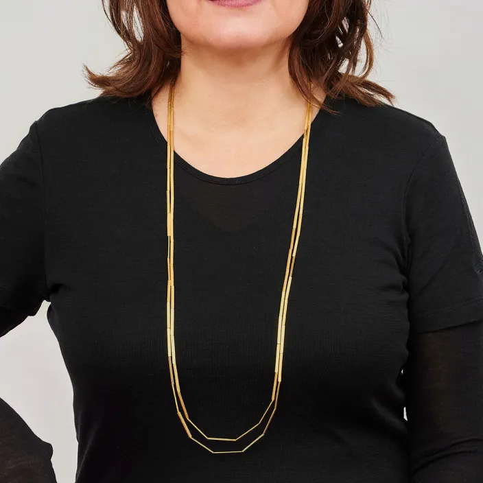 Kette »Streifen«, goldplattiert