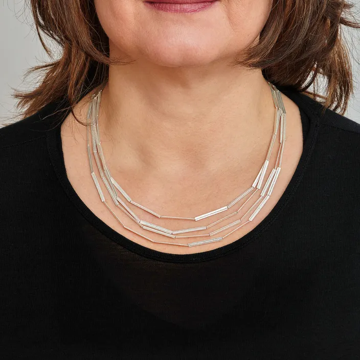 Kette »Streifen«, Silber