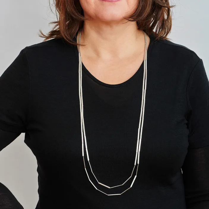 Kette »Streifen«, Silber