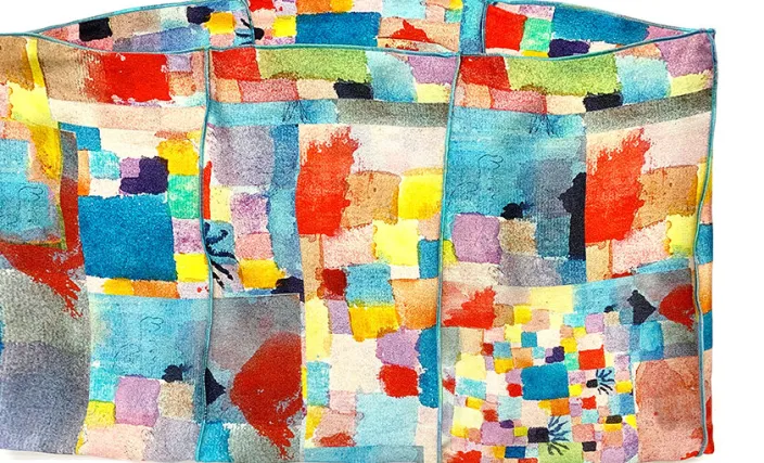 Loopschal nach Paul Klees »Südliche Gärten«