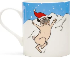 Loriot: 2 Becher mit Künstlermotiven »Weihnachtsmops« & »Weihnachtsmann« im Set