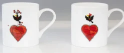 Michael Ferner: 2 Becher »Herzdame« & »Herzkönig« im Set