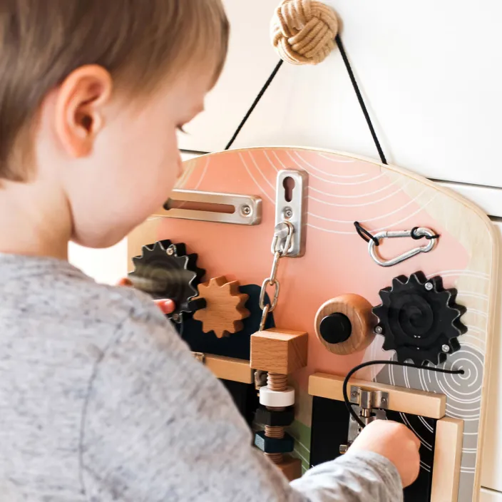 Motorikbrett Schlösser und Rotation