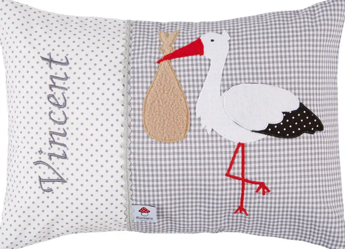 Namenskissen »Storch«