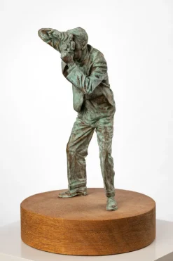 Patinierte Bronze-Skulptur »Fotograf«
