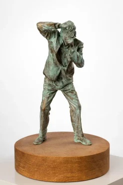 Patinierte Bronze-Skulptur »Fotograf«