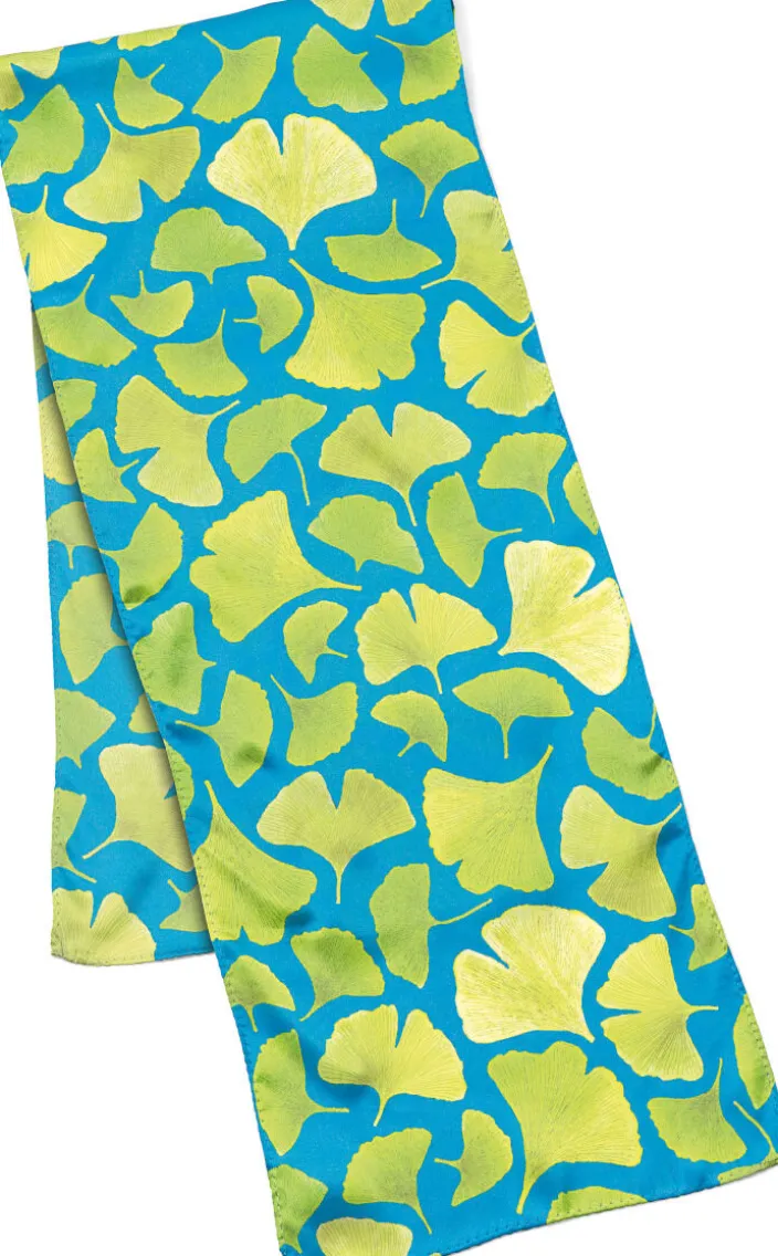 Petra Waszak: Seidenschal »Ginkgo«