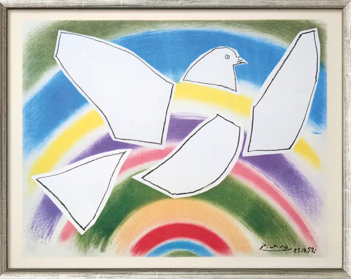 Picasso: »Fliegende Taube im Regenbogen«