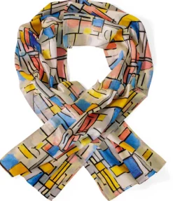 Piet Mondrian: ​Seidenschal »Composition in Oval with Color Planes 1«