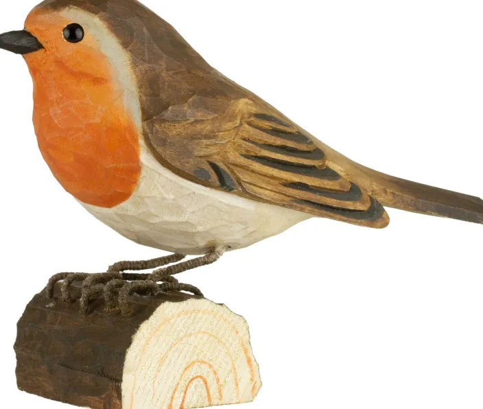 Rotkehlchen aus Holz