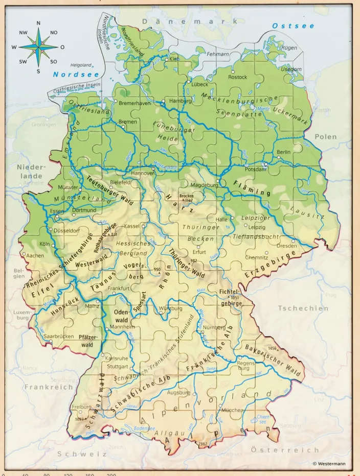 Schichtenpuzzle Deutschland