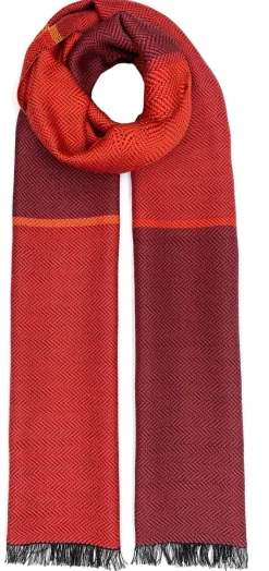 Seidenschal Fischgrat »Rot«
