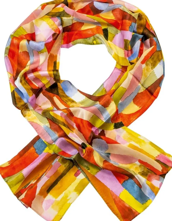 Seidenschal »Gewölbte Kammern«, nach Paul Klee