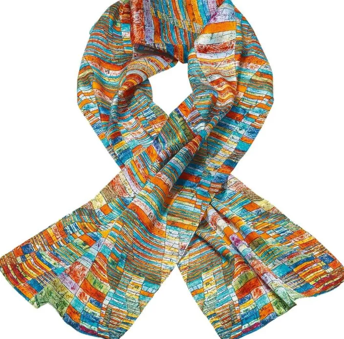 Seidenschal »Haupt- und Nebenwege«, nach Paul Klee