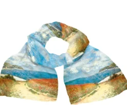 Seidenschal »Strandweg zwischen Weizenfeldern nach Pourville« nach Claude Monet