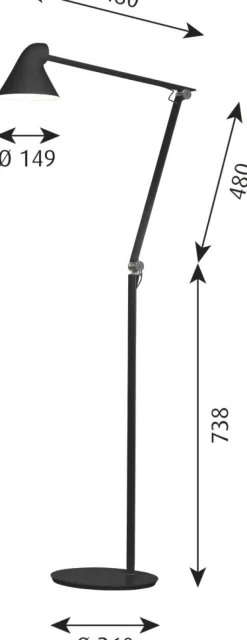 Stehleuchte »NJP« schwarz
