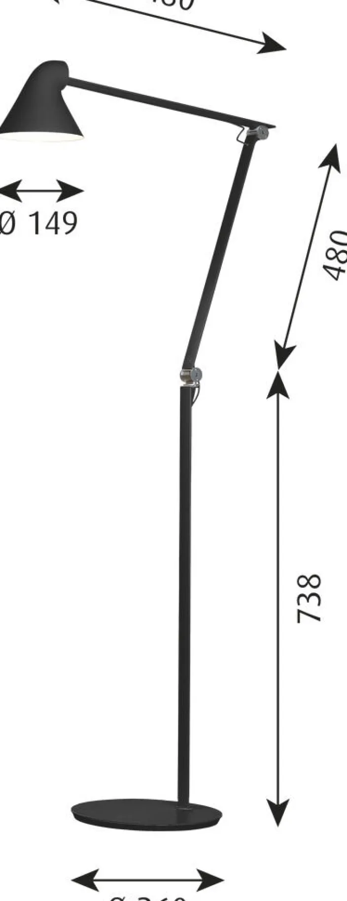 Stehleuchte »NJP« schwarz
