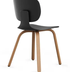 Stuhl »com 66« Schwarz, Eiche