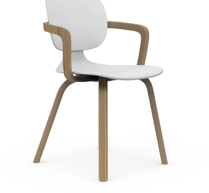 Stuhl »com 66« Weiß, aus Eiche