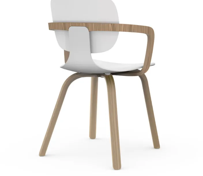 Stuhl »com 66« Weiß, aus Eiche